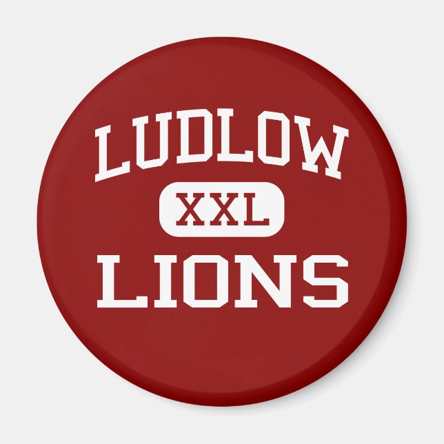 Ludlow - Lejon - Senior - Ludlow Massachusetts Magnet (Framsidan)