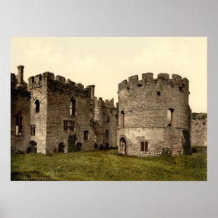 Ludlow slott mig, Shropshire, England Poster