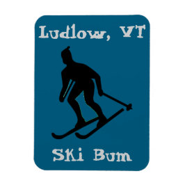 Ludlow, VT Isig Ski Bum (Hardpack Vermont Skiing) Magnet