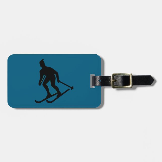 Ludlow, VT Ski Bum (Grönt Mountain Vermont Skiing) Bagagebricka (Horisontell Framsida)