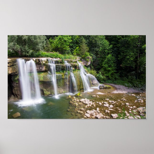Ludlowville Falls, Ludlowville, New York Poster (Framsidan)