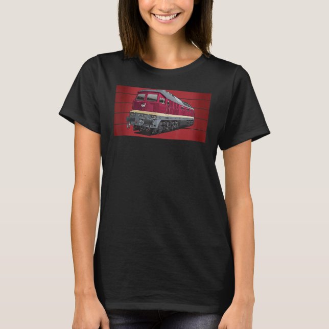 Ludmilla Diesel-Locomotive Öster German BR 132 BR  T Shirt (Framsida)