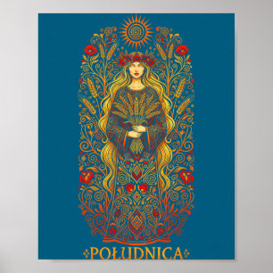 Ludnica slavisk solgudinna hedning folktrollkonst poster