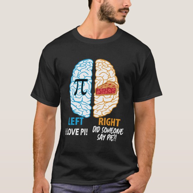 Ludny Pi Day Math Älskare Brain I kärlek Pi gjorde T Shirt (Framsida)