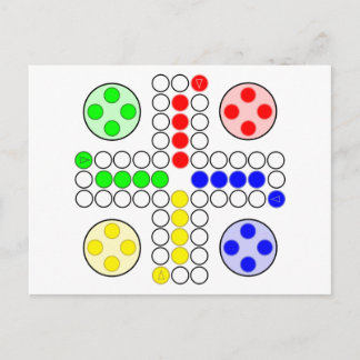 Ludo Classic Board Game Vykort