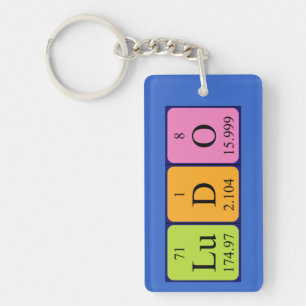 Ludo Periodisk bord namn nyckelring