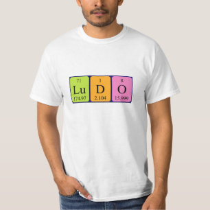 Ludo periodiskt bord namn-skjorta tee shirt