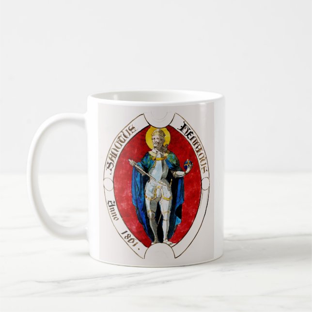 Ludvig den helige av Frankrike Beskyddare av kunga Kaffemugg (Vänster)