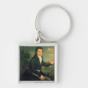 Ludvig skåpbil Beethoven, 1804 Fyrkantig Silverfärgad Nyckelring