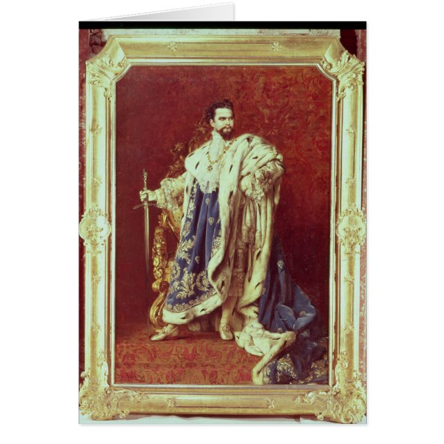 Ludwig II 1887 Hälsningskort (Framsidan)