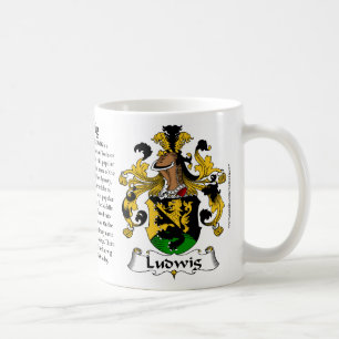 Ludwig, ursprung, den menande och vapensköldmugge kaffemugg