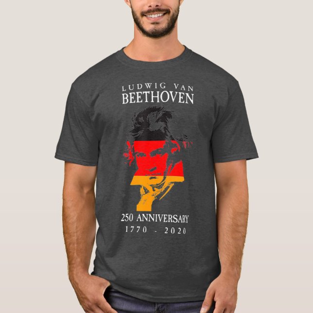 Ludwig Van Beethoven 250 17702020 Music Älskare T Shirt (Framsida)