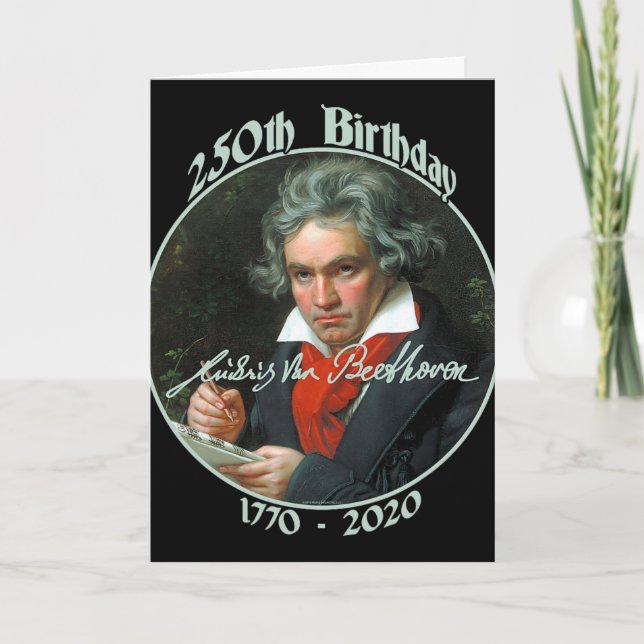 Ludwig Van Beethoven 250-årsdag (pt)  Kort (Framsida)