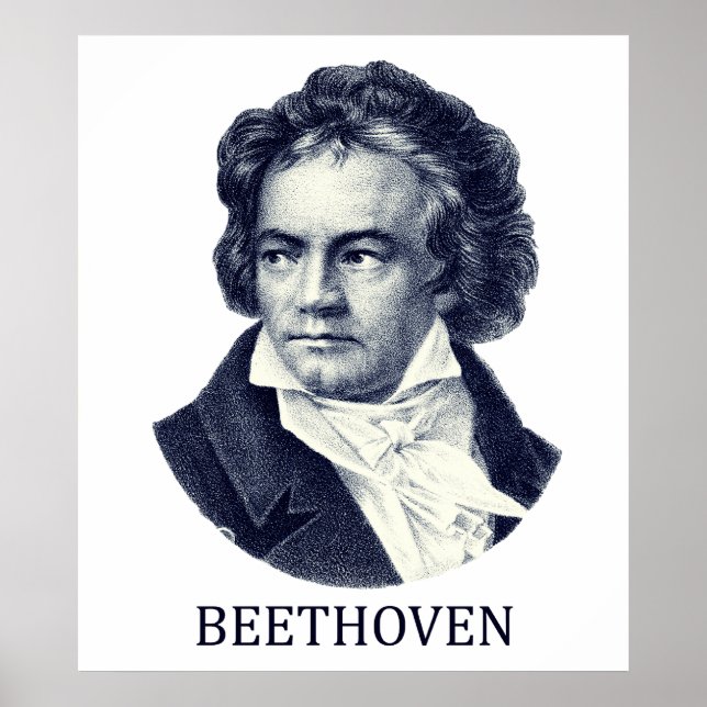 Ludwig van Beethoven, blå Poster (Framsidan)