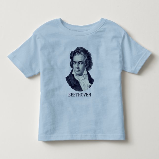 Ludwig Van Beethoven blått T-shirt (Framsida)