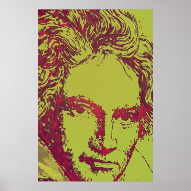 Ludwig Van Beethoven Digital Art Poster (Framsidan)