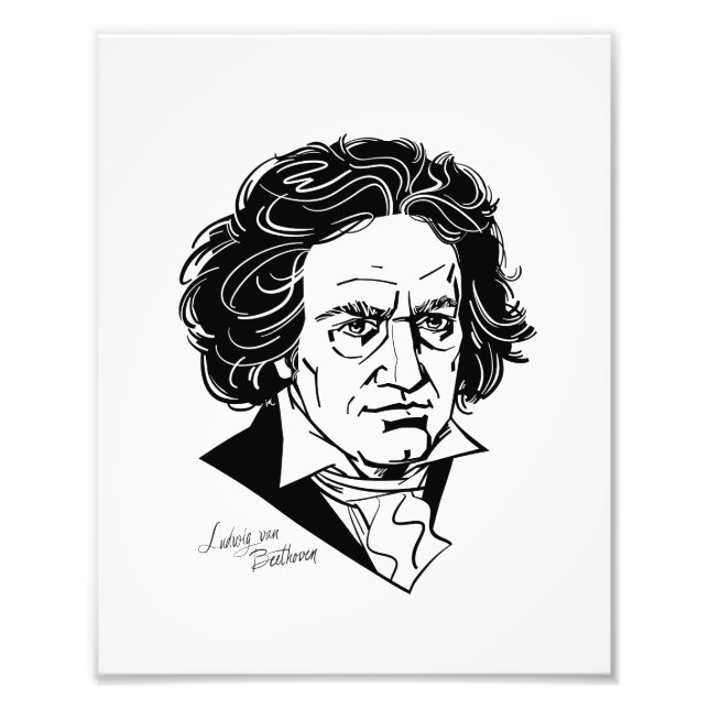 Ludwig van Beethoven Fototryck (Framsidan)