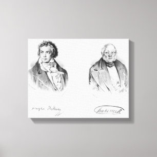 Ludwig Van Beethoven & Francois-Antoine Habeneck Canvastryck