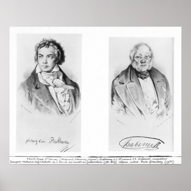 Ludwig van Beethoven & Francois-Antoine Habeneck Poster (Framsidan)