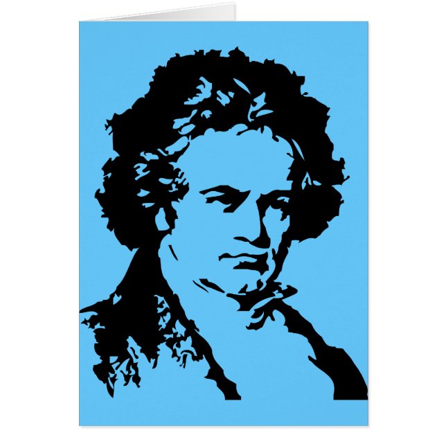 Ludwig Van Beethoven Hälsningskort (Framsidan)