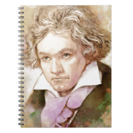 Ludwig van Beethoven im Aquarell Stil Anteckningsbok Med Spiral