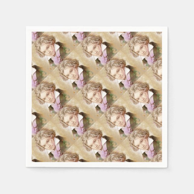 Ludwig van Beethoven im Aquarell Stil Pappersservett (Framsidan)