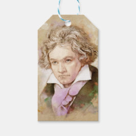 Ludwig van Beethoven im Aquarell Stil Presentetikett