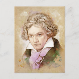 Ludwig van Beethoven im Aquarell Stil Vykort