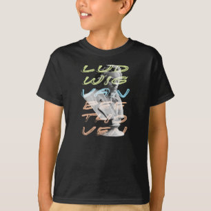Ludwig van Beethoven in neon typography design Tee