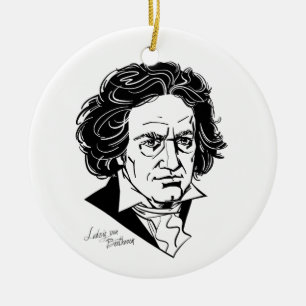 Ludwig van Beethoven Julgransprydnad Keramik