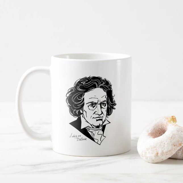 Ludwig van Beethoven Kaffemugg (Med munk)