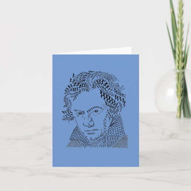 Ludwig van Beethoven, musik noter, musiksymboler Anteckningskort (Framsida)