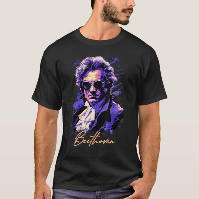 Ludwig van Beethoven Piano Musician Symphony Compo T Shirt (Framsida)