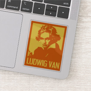 Ludwig Van Beethoven Pop Art Anpassningsbar Klivin Klistermärken