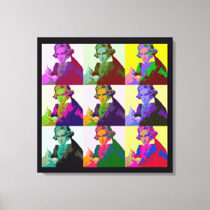 Ludwig Van Beethoven Pop Art Canvastryck