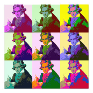 Ludwig Van Beethoven Pop Art Fototryck