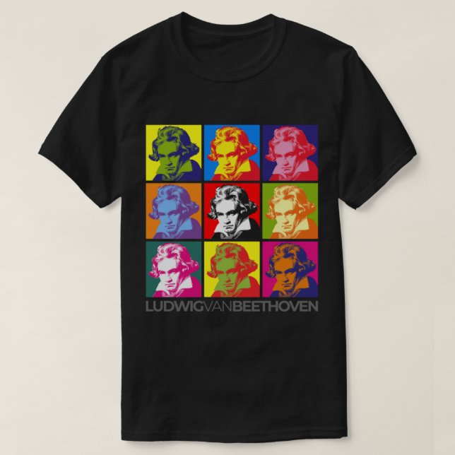 Ludwig van Beethoven pop-art portrait poster Class T Shirt (Design framsida)