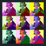 Ludwig Van Beethoven Pop Art Poster<br><div class="desc">Beethoven (1770-1827) var en klassisk och romantisk kompositör och pianist</div>