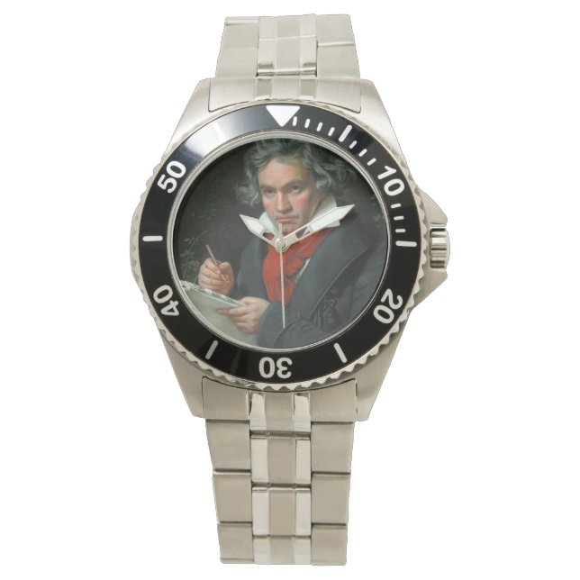 Ludwig van Beethoven Porträtt Armbandsur (Framsida)