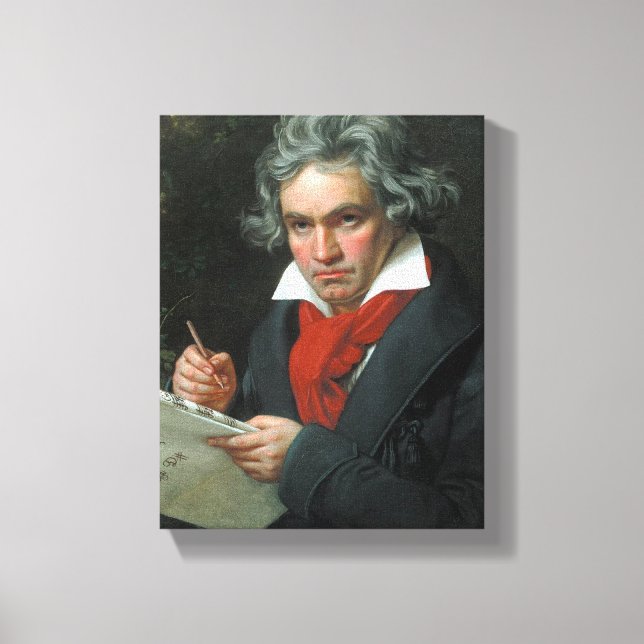 Ludwig van Beethoven Porträtt Canvastryck (Framsida)