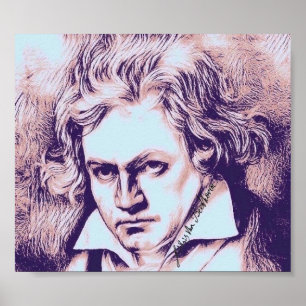 Ludwig van Beethoven Porträtt Joseph Karl Stieler Poster