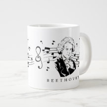 Ludwig van Beethoven Porträtt och Bust With Notes