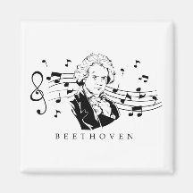 Ludwig van Beethoven Porträtt och Bust With Notes