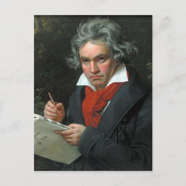 Ludwig van Beethoven Porträtt Vykort (Framsida)