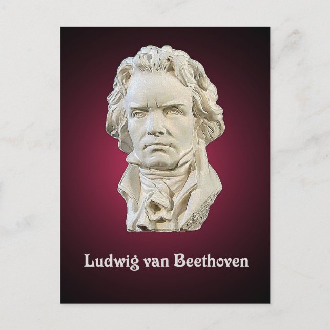 Ludwig van Beethoven Postcard Vykort (Framsida)
