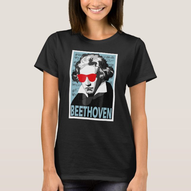 Ludwig Van Beethoven Poster Stil Graphic T Shirt (Framsida)