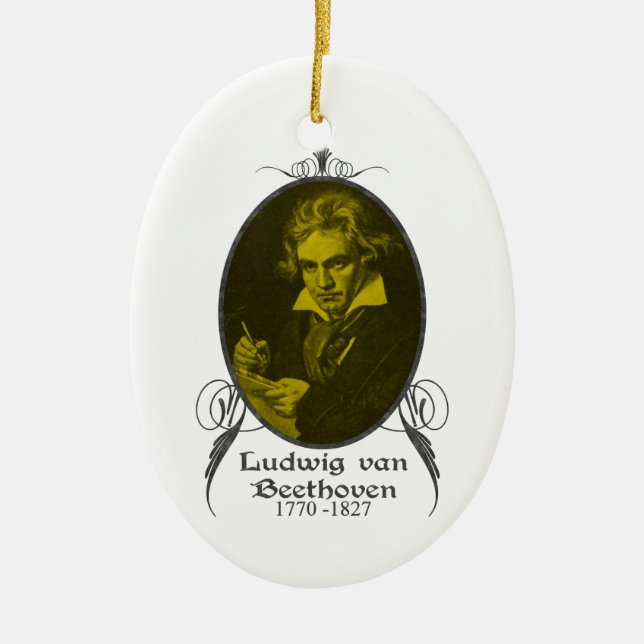 Ludwig Van Beethoven prydnad Julgransprydnad Keramik (Framsidan)