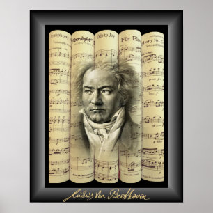Ludwig van Beethoven~Rolled Classical Lakan Music~ Poster