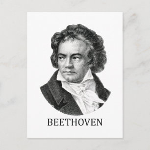 Ludwig van Beethoven, svart Vykort