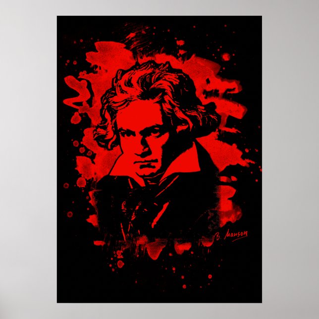 Ludwig Van Beethoven Tribute (red) Poster (Framsidan)
